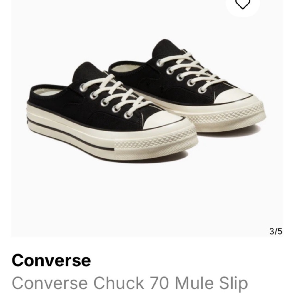 Converse Chuck 70 Black and White Mule Sneakers